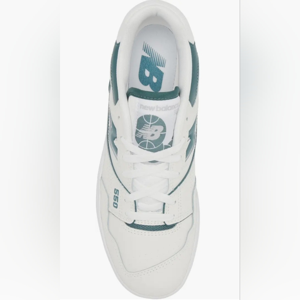 9.5 New Balance Women's 550 Basketball Shoes Walking Sneakers White Spruce - Picture 5 of 9